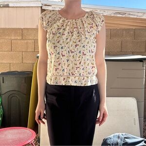 Floral Cream Women's Top